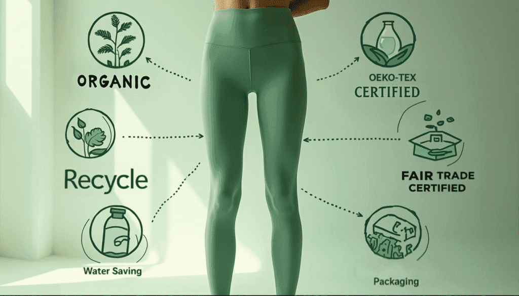 The 6 Best Sustainable Leggings on Amazon certificates from global organizations for eco friendly leggings