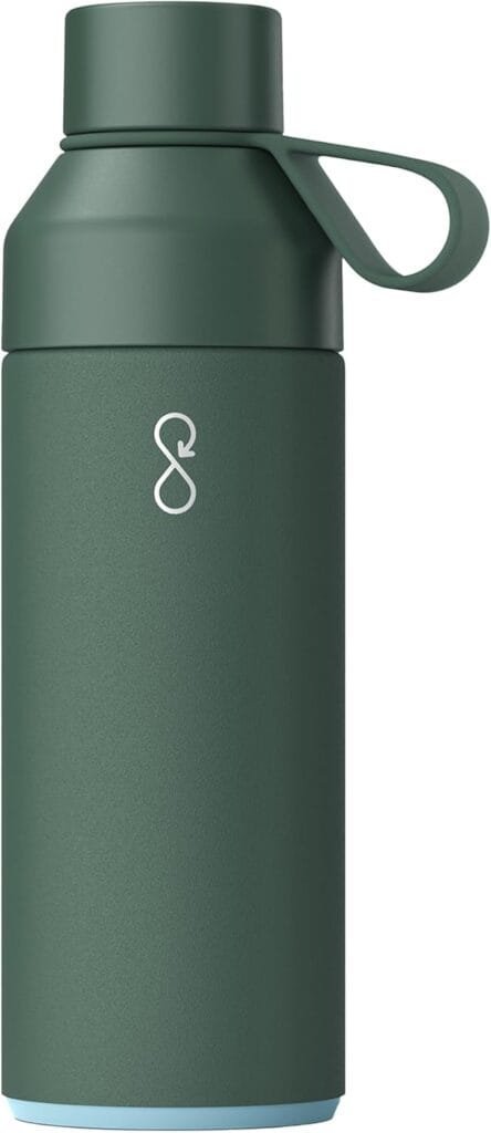 reusable water bottle
contains heat or cold