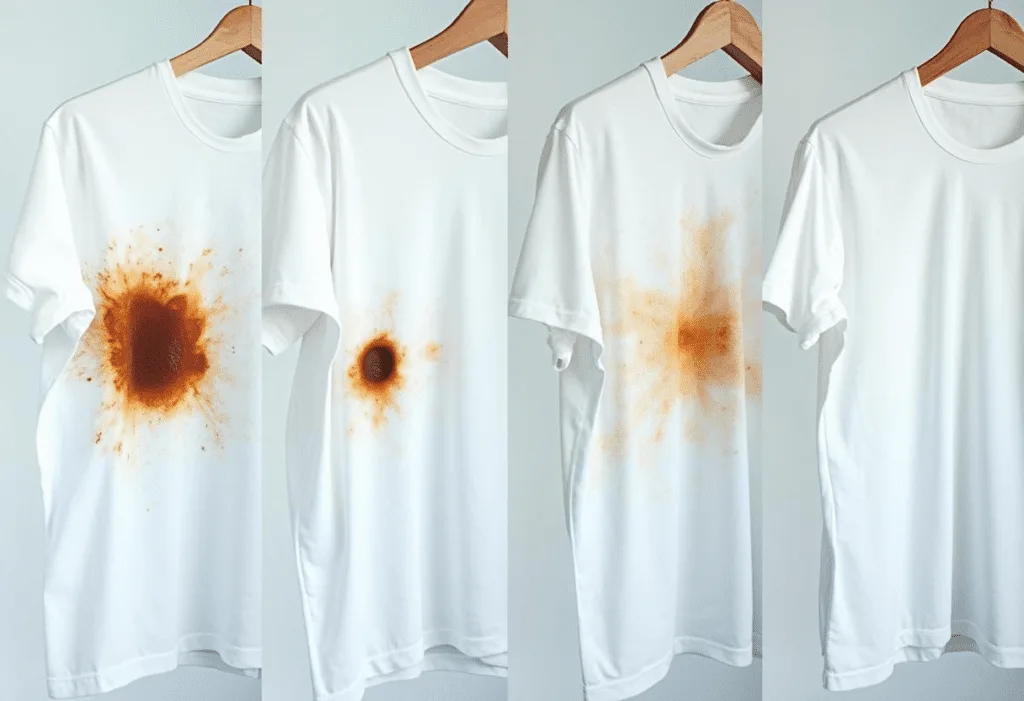 time lapse cleaning stained tshirt
